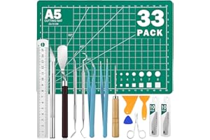 CLOYAN 33pcs Weeding Tools for Vinyl Set, Precision Craft Vinyl Weeding Tools Kit for Scrapbooking, Weeding Vinyl, DIY Art Work Cutting, Lettering, Splicing.