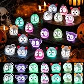 IAIHBBLY 56 Pcs Halloween Luminous Mini Miniature Resin Ghost Figurines | Glow in The Dark Cute Tiny Miniature Ghost Statue Micro Landscape Accessories for Halloween Fairy Garden Decor