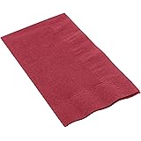 Amazon Basics Embossed Dinner Napkin, 2-Ply, 7.5" x 4.5", Burgundy Red, 1000-Count