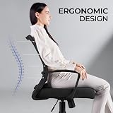 Yaheetech Adjustable Ergonomic Mesh Office Chair with Armrests - Black view 4