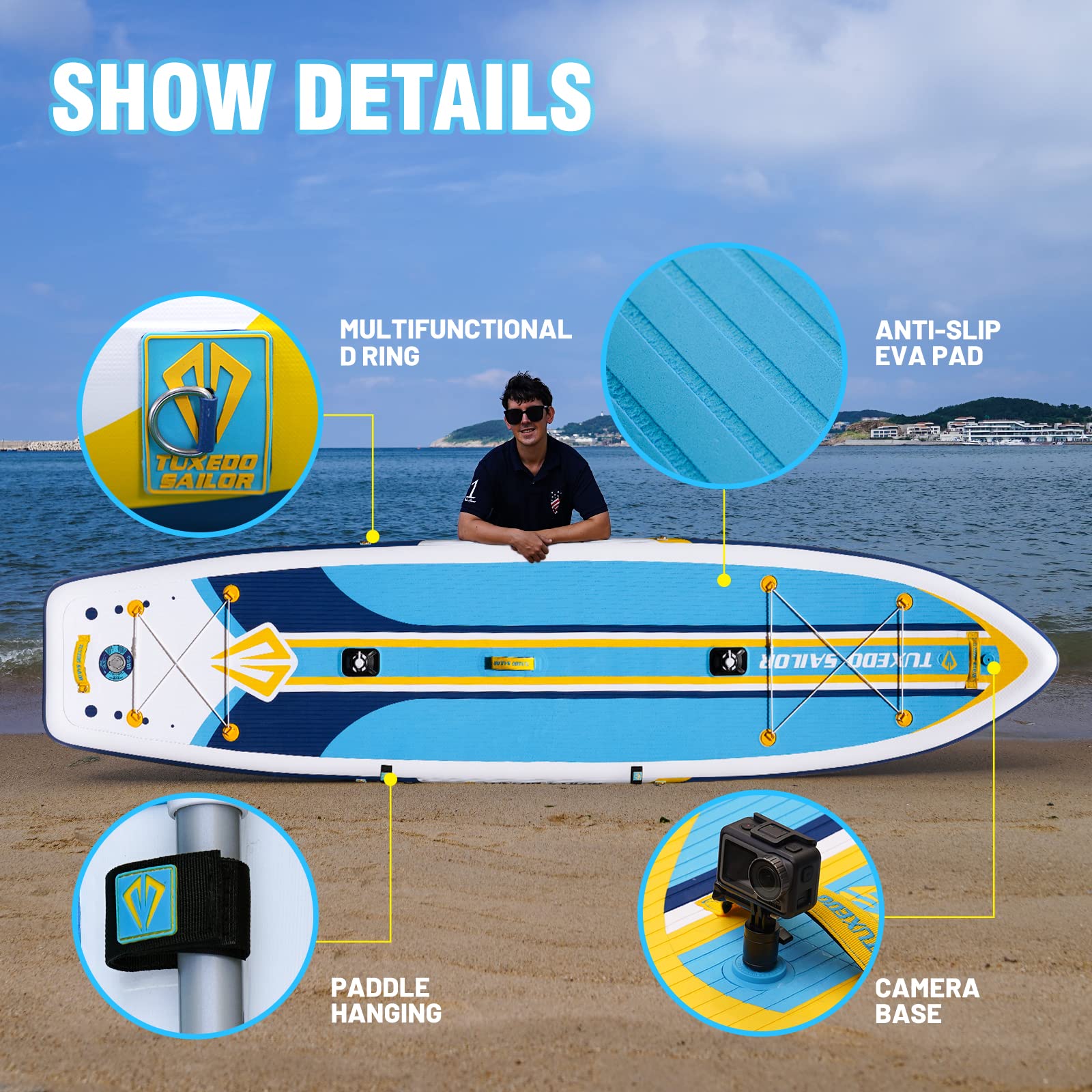 Mua Tuxedo Sailor Large Size Inflatable Fishing Kayak Paddle Board, Stand Up Paddle Board