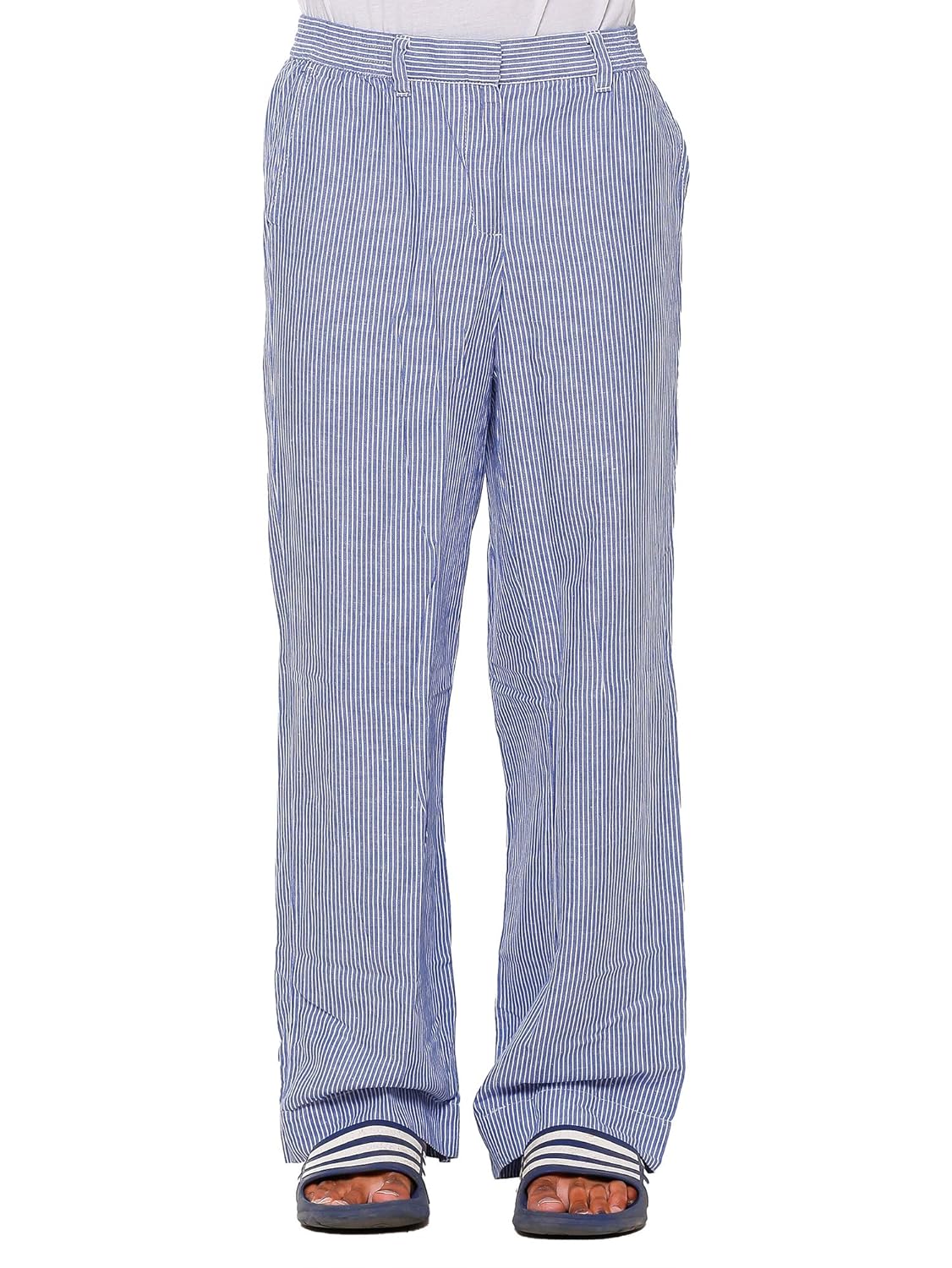 linen striped pants