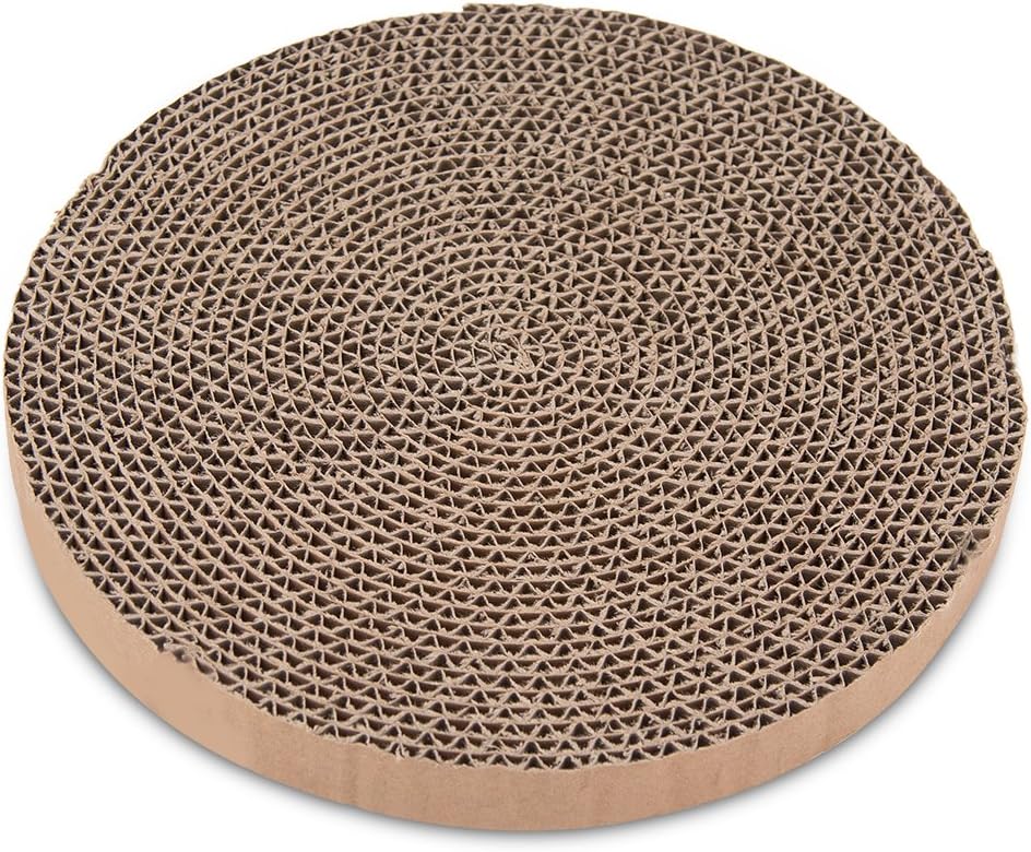 Catify Scratch and Spin Replacement Pads (5 Pack) – Round Cardboard Scratcher Refills for Cats – by Best Pet Supplies : Pet Supplies