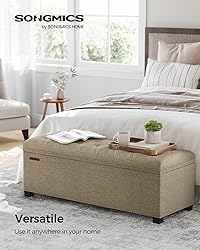 SONGMICS Storage Ottoman Bench, Bench with