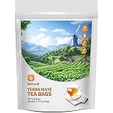 Yerba Mate Tea Bags 45 Tea Bags Organic -Supports Cardiovascular & Digestive Systems, Keep youth,with Madein.