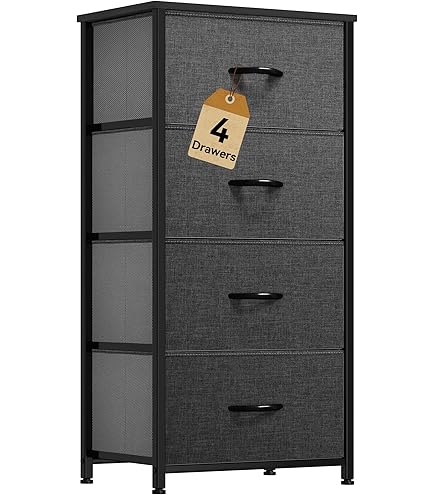 Amazon.com: DWVO Storage Tower with 4 Drawers - Fabric