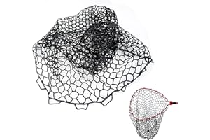 KUNSILANE Rubber Fishing Net Replacement for Fly Fish Landing Net Large,Silicone Mesh Net Large