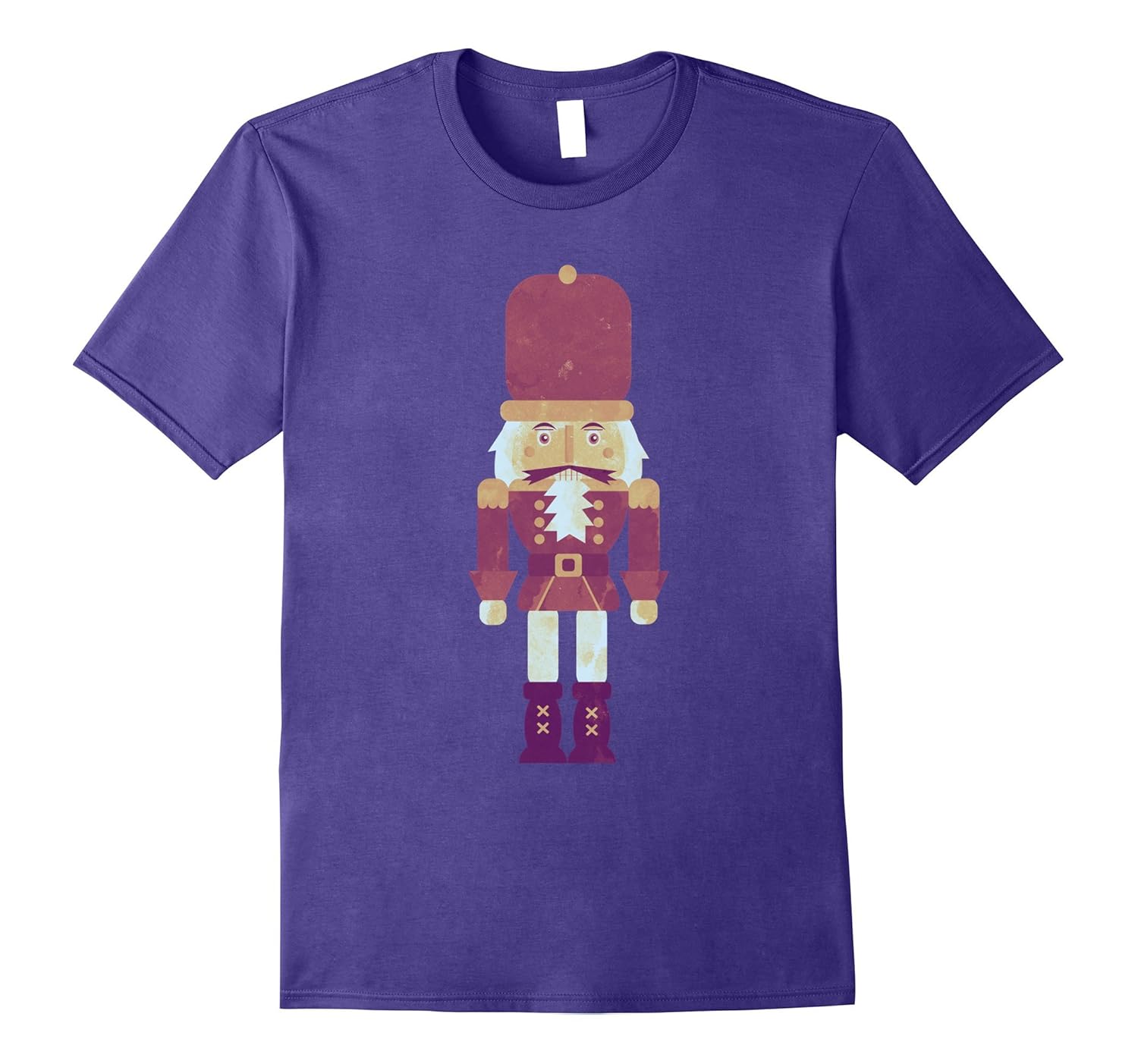 Nutcracker Faded Print Christmas T-Shirt-ANZ