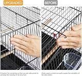 Yaheetech Large Bird Cage Flight Cage 77.5x46.5x46 cm Black view 9