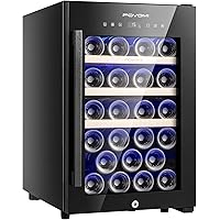 FOVOMI 16" Wine Cooler Refrigerator - 31 Bottles Compressor Wine Cellars,Freestanding Single Zone Fridge - Chiller for…