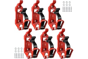 SAILLONG 6 Pcs Shovel Holder for Truck, Heavy Duty Shovel Mounts for Roof Rack, Quick Release Axe Holder Mount Kit, Metal and Rubber Car Accessories/ Garage Storage/ Truck/ Wall Mounting Brackets