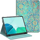 Fintie Folio Case for iPad Air 13-inch (M3) 2025 / (M2) 2024, Multi-Angle Viewing Protective Stand Cover with Pencil Holder & Pocket, Auto Sleep/Wake, Shades of Blue