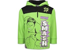 Marvel Spider-Man Spider-Verse Avengers Hulk Black Panther Miles Morales Fleece Half Zip Hoodie Toddler to Big Kid