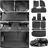 Thinzyou Floor Mats Compatible with 2018-2023 (Fit 2024 Traverse Limited) Chevrolet Traverse Cargo Liner Mat Back Seat Cover 7 Seat 2023 Chevy Traverse Accessories (Trunk Mat+Backrest Mats+Floor Mats)
