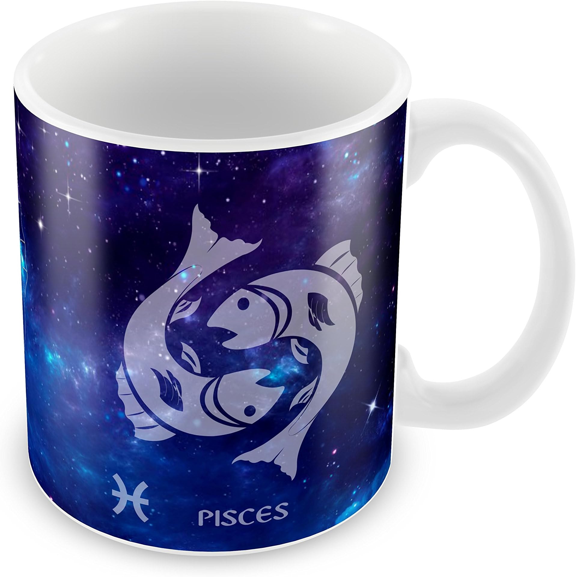 Posterboy Ceramic Pisces Zodiac Sign Round Coffee Mug (7.62 Cm X 9 Cm, Multicolor)