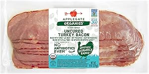 Applegate, Organic Hickory Smoked Uncured Turkey Bacon, 8oz