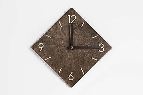 Rustikale Wanduhr Holzerne Wand Uhr Wanduhr Moderne Uhr Holz Uhr Uhr Aus Holz Holz Uhr Modern Wanduhren Holz Brautpaar Geschenk Amazon De Handmade