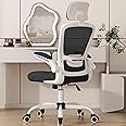 Mimoglad Office Chair, High Back Ergonomic Desk Chair with Adjustable Lumbar Support and Headrest, Swivel Task Chair with flip-up Armrests for Guitar Playing, 5 Years Warranty (Modern, Black)