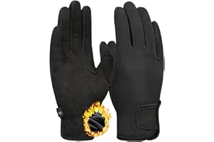 ChinFun Kids Horse Riding Gloves Equestrian Children for Girls Boys Thermal Lining Winter Horseback Riding Gloves Warm Mittens