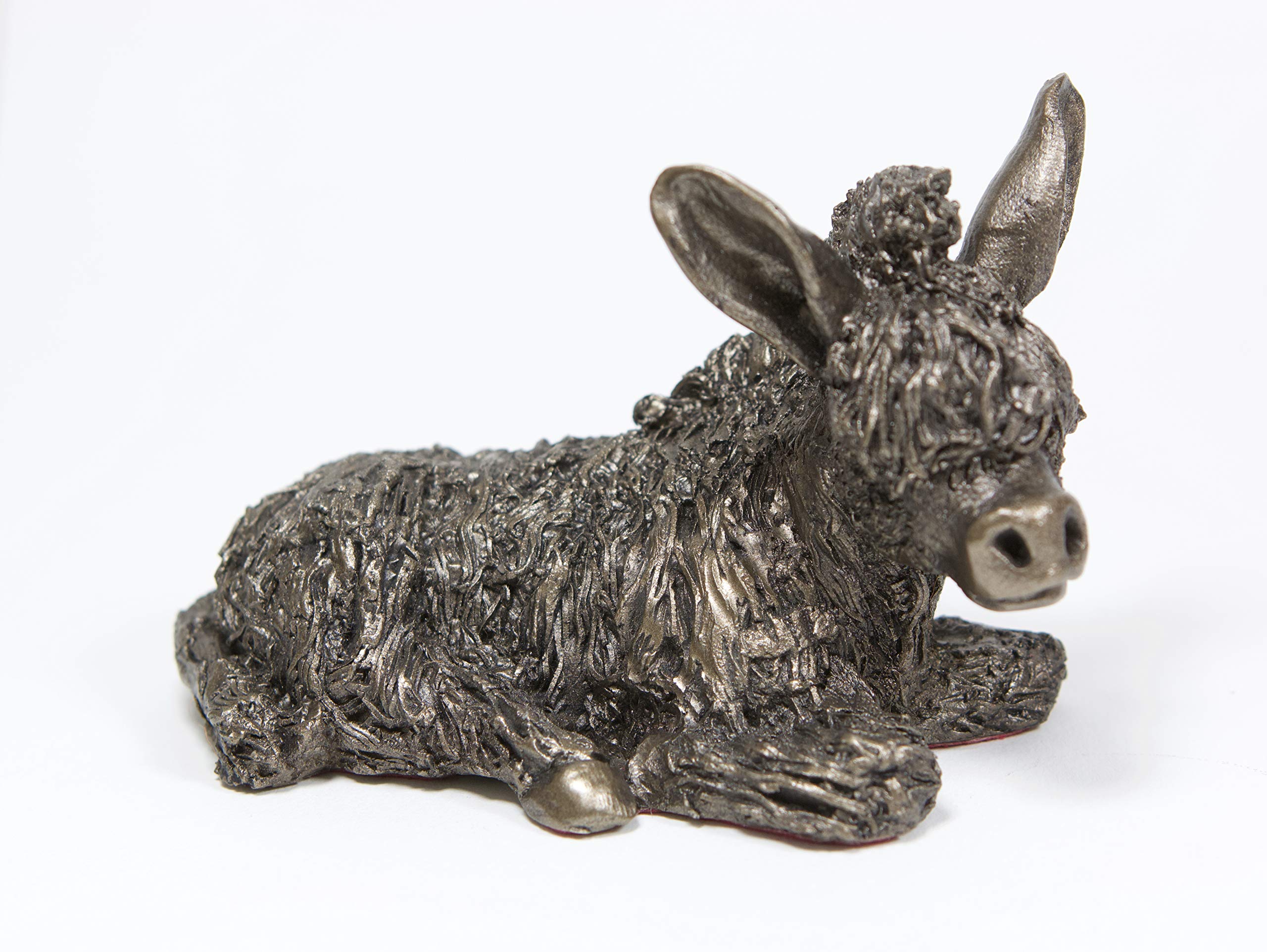 VB018 - Baby Donkey Frith Sculpture with a Bronzed finish.