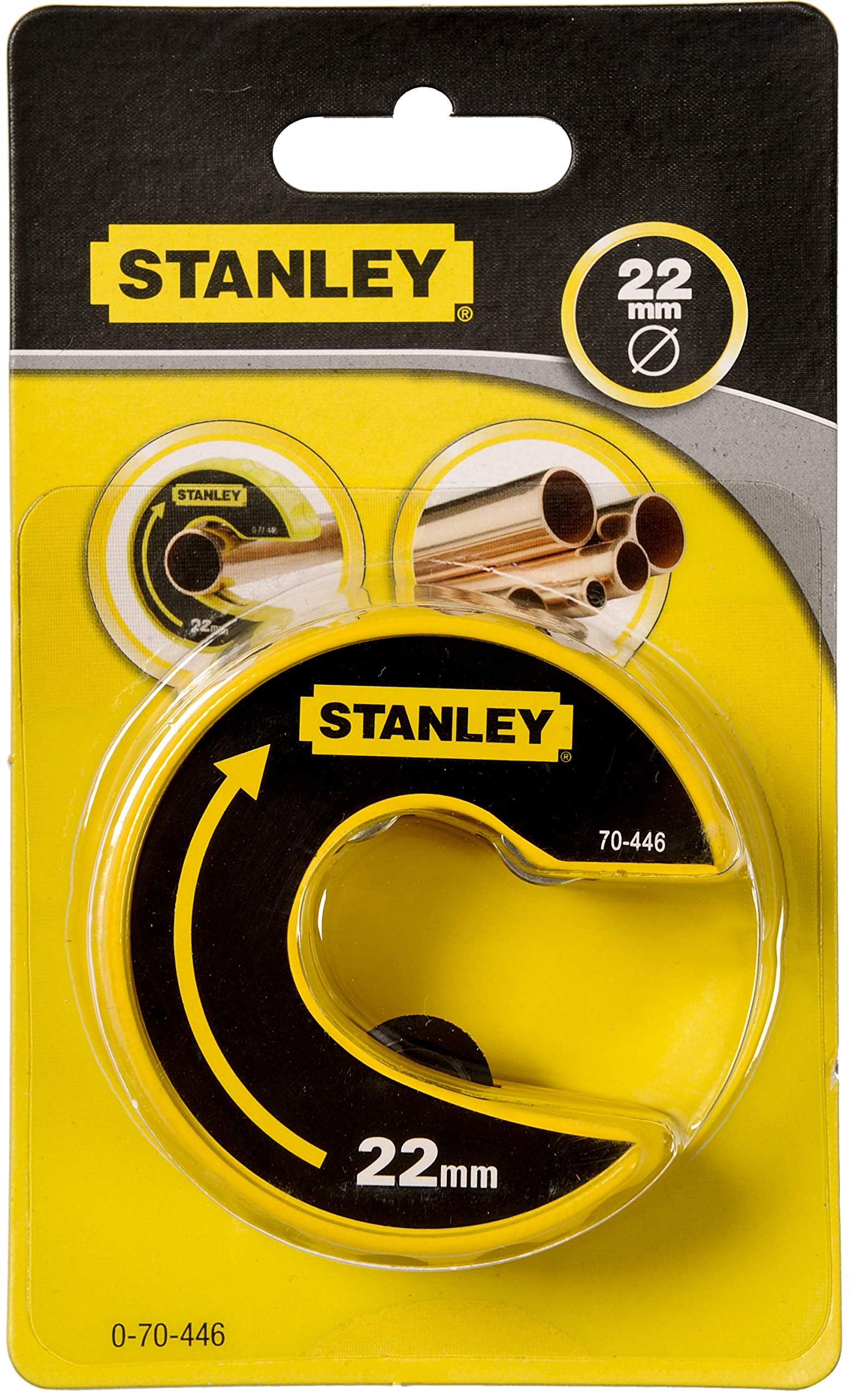 Stanley 0-70-446 Pipe Cutter Automatic, Black/Yellow, 22 mm