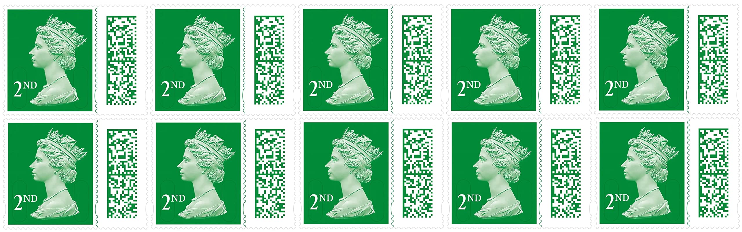 10 x 2nd Class Stamps - Royal Mail Mint Postage Stamps Booklet