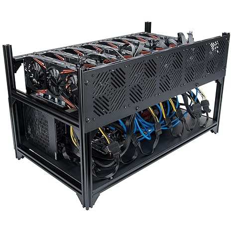ethereum gpu mining rig inside box