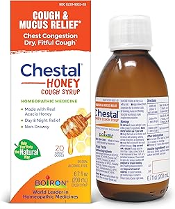 Boiron Chestal Honey Adult Cold and Cough Syrup for Nasal and Chest Congestion, Runny Nose, and Sore Throat Relief - 6.7 Fl o