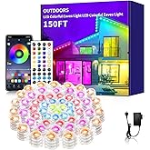 Bsahriy 150FT Permanent Outdoor Lights,Waterproof Smart LED Christmas Lights with App/Remote Control,Music synchronisation,Permanent Outdoor Light for House,Roof,Christmas Party Holiday Decor