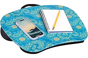 LAPGEAR MyStyle Portable Lap Desk with Cushion - Starry Blue - Fits up to 15.6 Inch Laptops - Style No. 45339