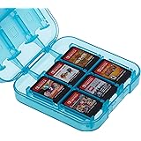 Amazon Basics Game Storage Case for 24 Nintendo Switch Games - 3.4 x 3.4 x 1 Inches, Blue