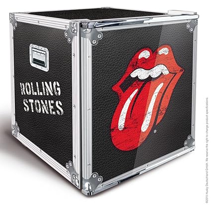HUSKY HUS-CC 220 ROLLING STONES Kühlschrank (103 kWh/Jahr, A+, 510 mm hoch, Schwarz/Rot)
