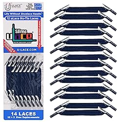 uLace Slims No-Tie Shoelaces - Elastic Shoe Laces