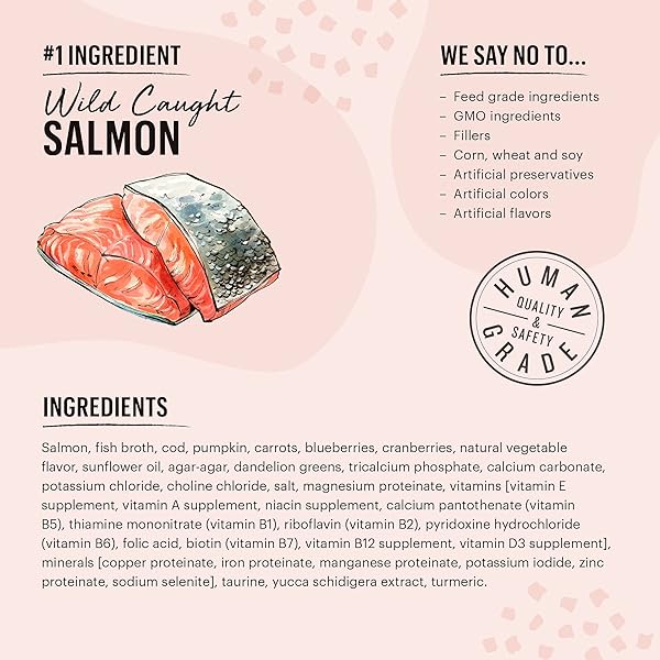 THE HONEST KITCHEN MINCED – SALMON & COD IN FISH BROTH GRAVY WET CAT FOOD, 5.5 OZ (PACK OF 12)