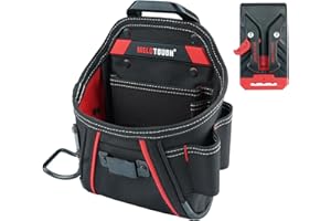 MELOTOUGH Small Electrician Tool Pouch Nail Screw Work Pocuh Tool Belt Pouch with Belt Clip Attachment Tradesman Tool Bag Pou