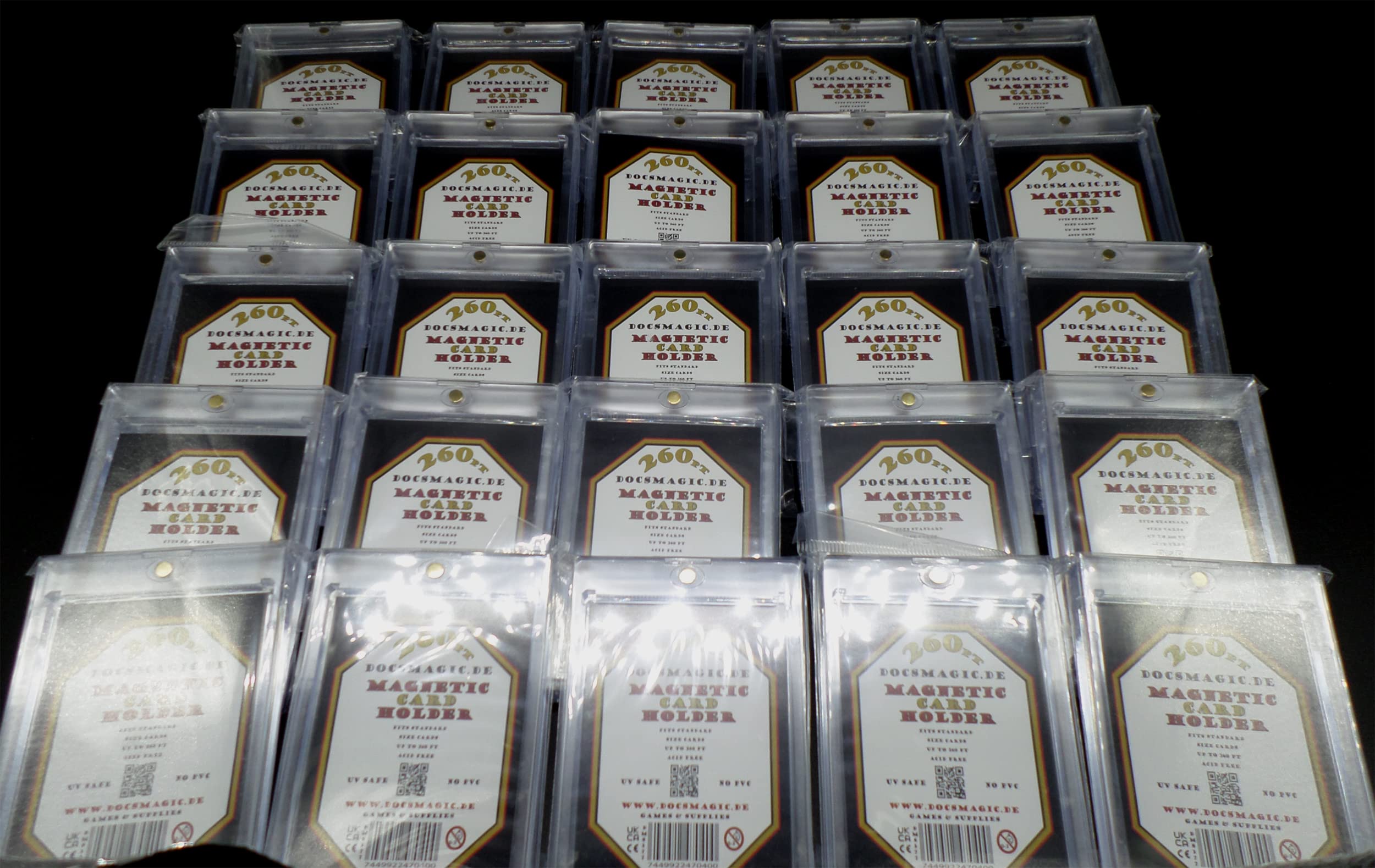 docsmagic.de 25 x Magnetic Card Holder Clear 260 PT UV safe