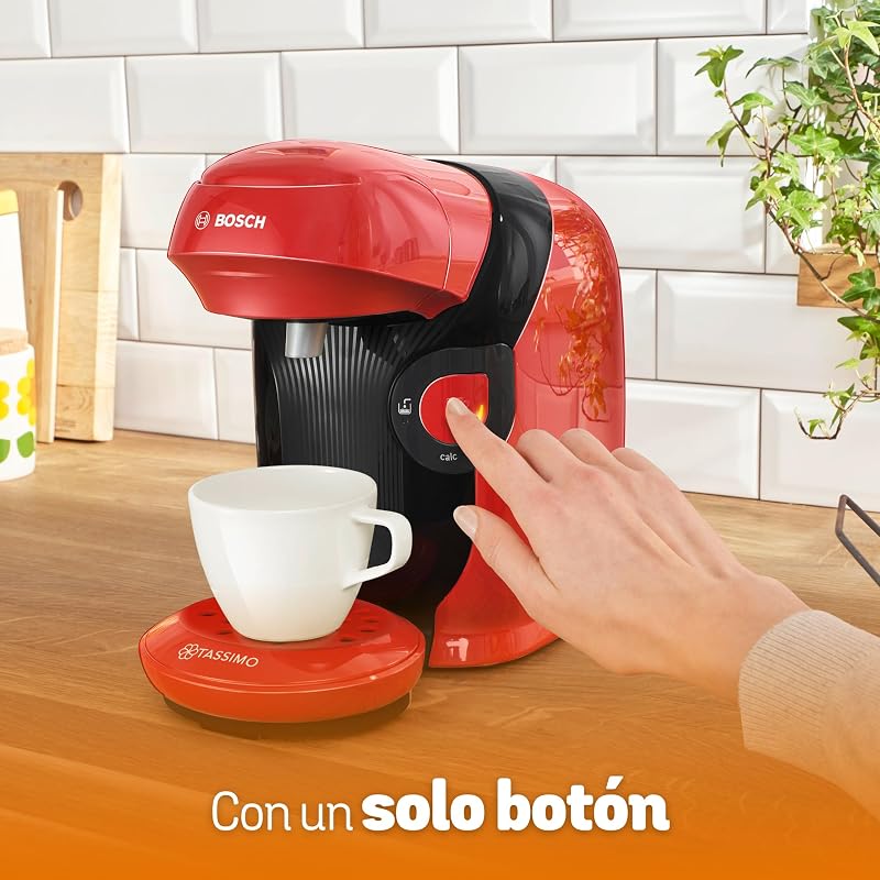 Bosch - Cafeteira Tassimo Style Friendly, Até 70 bebidas, OneTouch, INTELLIBREW™, Red, TAS113E