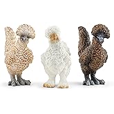 Schleich Farm World, Farm Animal Toys for Boys and Girls, Chicken Friends Playset with 3 Chicken Toy Figurines