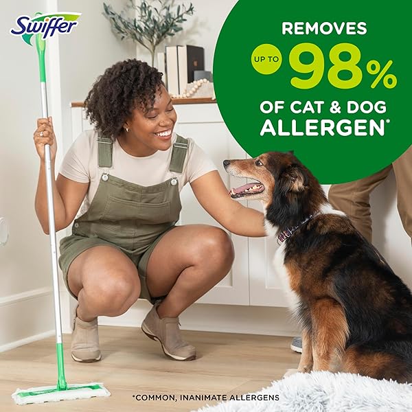 SWEEP + MOP, DRY PADS REFILL, FLOOR CLEANER FOR DIRT, DUST, HAIR, CLEANING CLOTHS FOR MOPPING HOME, BATHROOM, KITCHEN, ALL PURPOSE MULTI-SURFACE FLOOR WIPES, HEAVY DUTY, PET, 32 COUNT