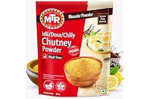 MTR Spiced Chutney Powder - Indian Spice Blend with Black gram dal, Red Chilli, Curry Leaves, Mustard, and Asafoetida - Instant and Easy to use - Ideal for Meal Time - 200g