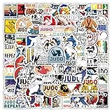 100pcs Judo Themed Waterproof Vinyl Stickers for