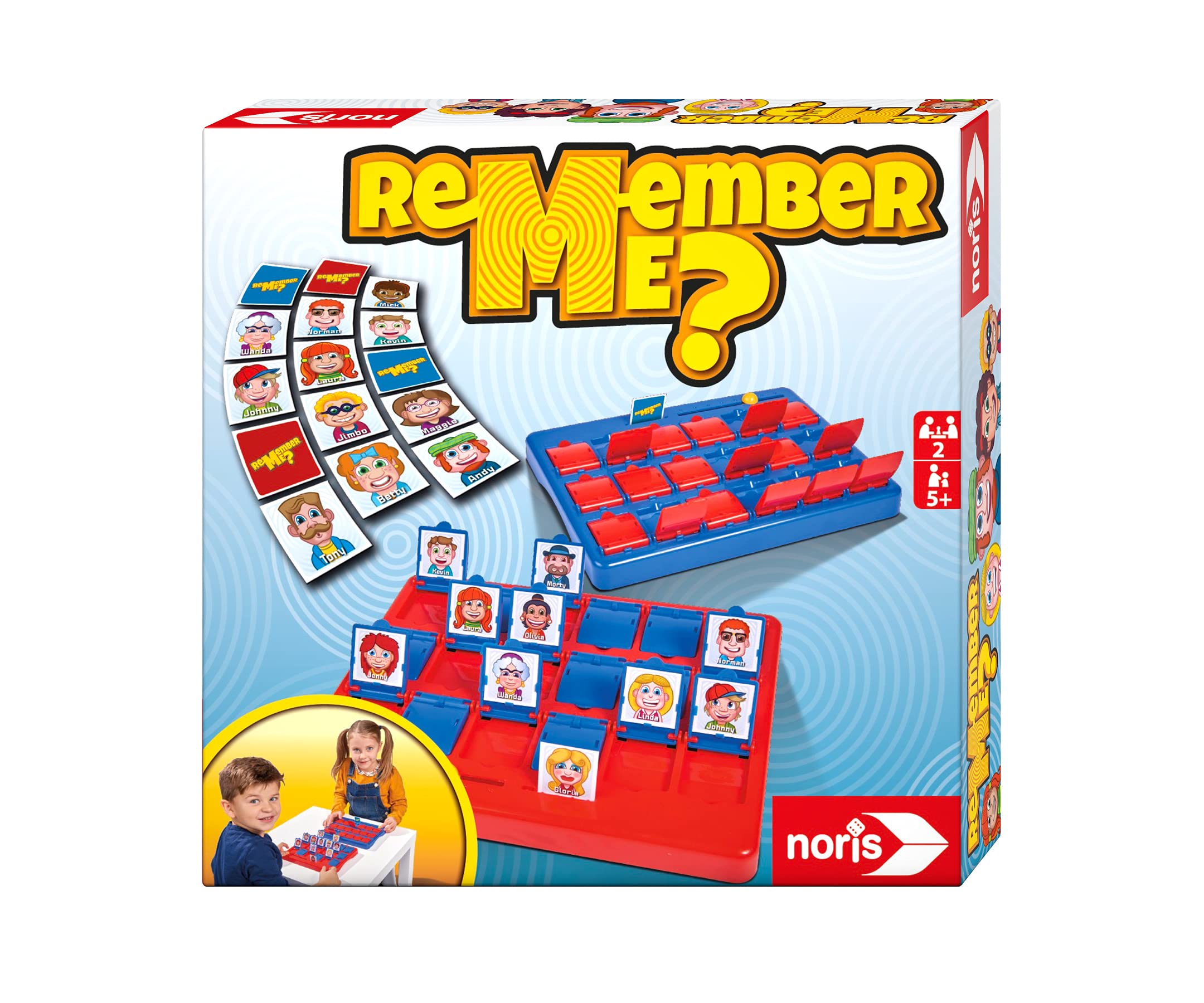 Noris 606064477 - Remember me, the funniest guessing game with 18 different characters, for children aged 5 and above