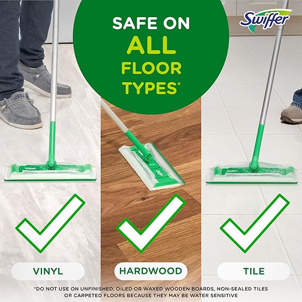 SWIFFER SWEEPER WET MOPPING PAD REFILLS FOR FLOOR MOP WITH FEBREZE LAVENDER VANILLA & COMFORT SCENT 24 COUNT