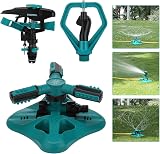 Garden Sprinkler 360° 3 Arm Rotating, 31-48 ft Reach view 6