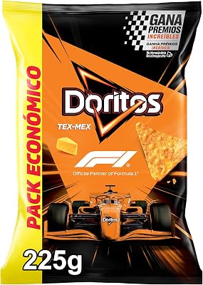 Tex Mex, Nachos con sabor a queso, Producto de Aperitivo, bolsa familiar, 225 gr