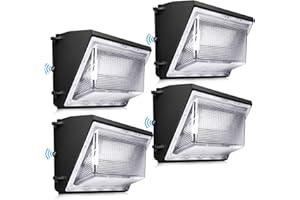 LEDMO 120W LED Wall Pack Light 4 Pack Dusk to Dawn with Photocell Outdoor Commercial Industrial Lights 840W HPS HID Equivalent 5000K Security Flood Lighting for Buildings,Warehouse, Parking,Yard