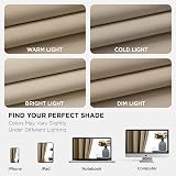 Joydeco Blackout Curtains 84 Inch Length 2 Panels Thermal Insulated Light Beige view 8