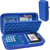 Hard Case Compatible with Texas Instruments TI-84 Plus CE/TI-84 Plus/TI-Nspire CX II CAS/TI-Nspire CX II/TI-83 Plus/Casio fx-9750GII Graphing Calculator, Storage Box with Bubble Protection-Blue