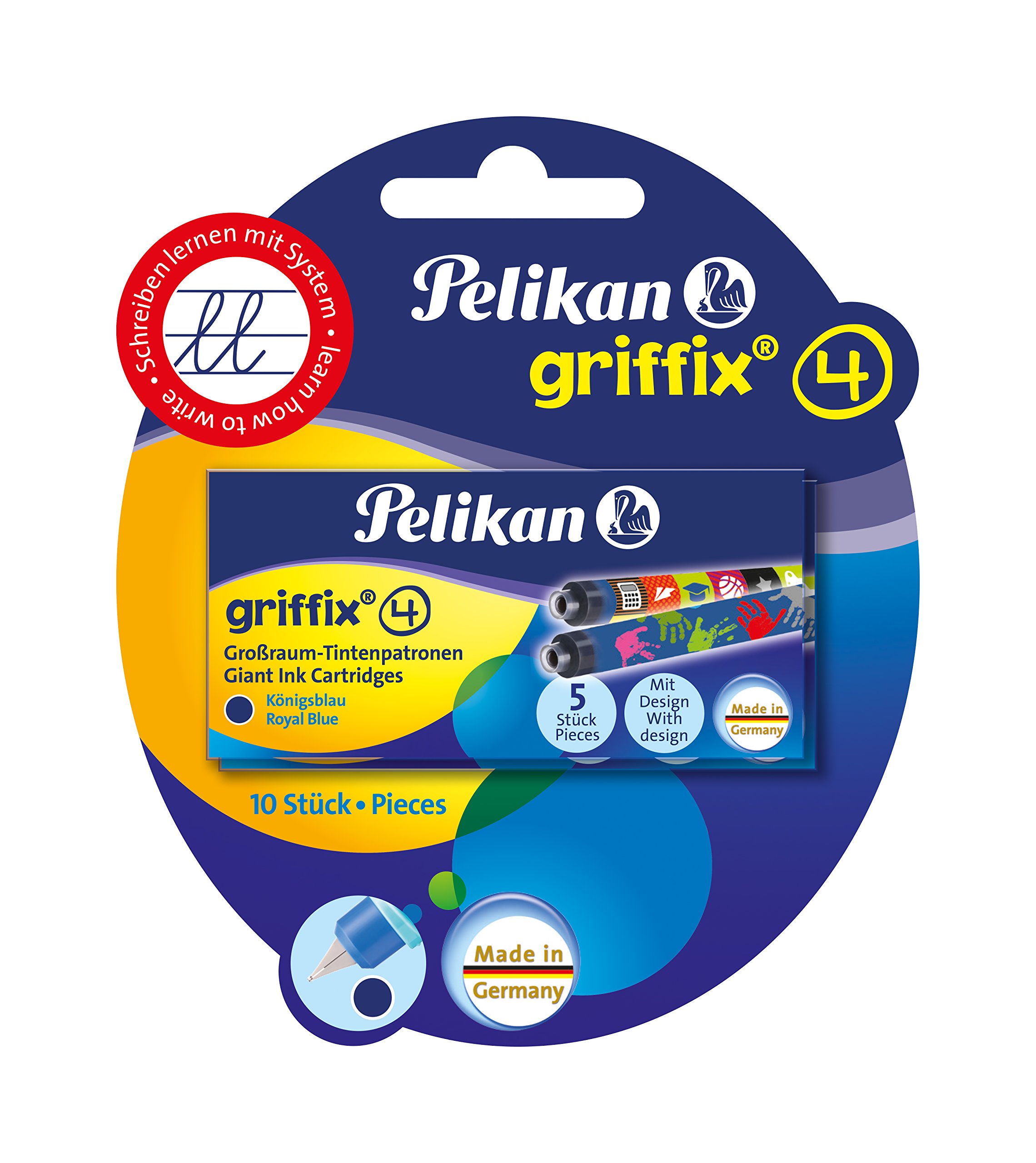 Pelikan Griffix Giant Ink Cartridges 4001 Gtp/5/2/B Ass.Blisterform