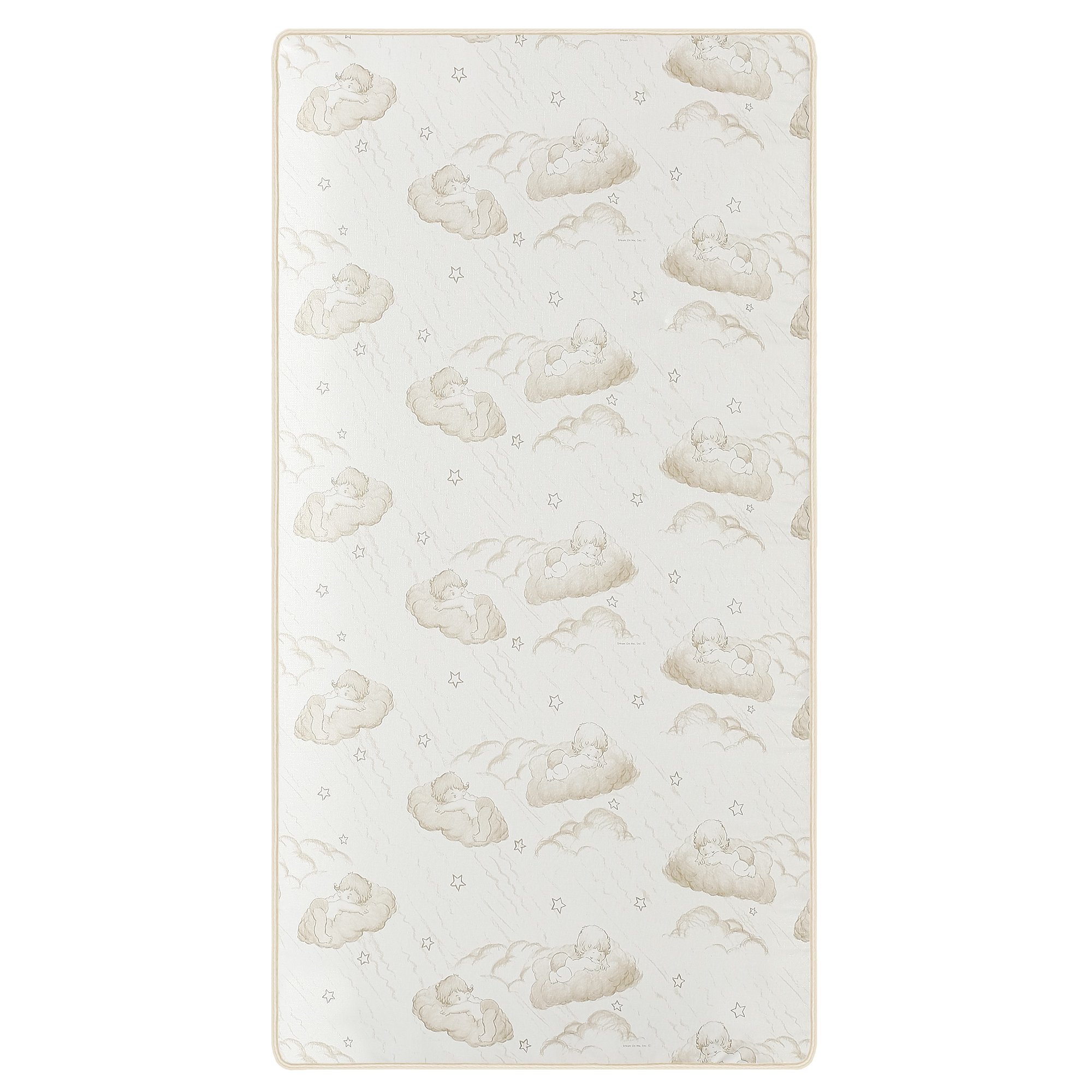 Dream On Me 2-in-1 Breathable Twilight 5" Spring Coil Crib and Toddler Bed Mattress with Reversible Design, White/Brown